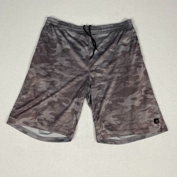 Y2k And1 Camo Grey Basketball Athletic Drawstring Shorts XL - Picture 1 of 8